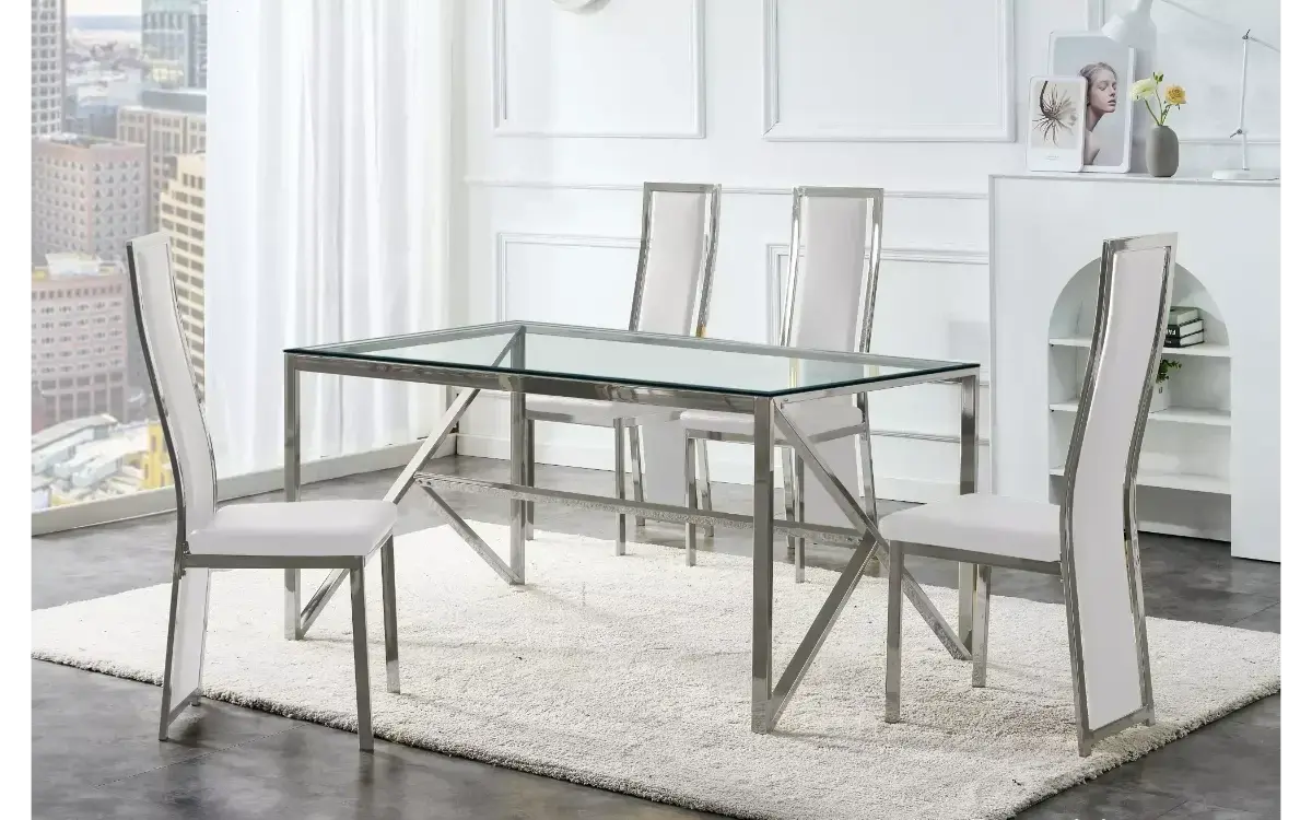 Table à manger en verre JESSY Swedzo-Meuble