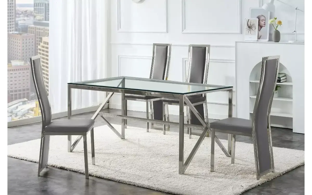 Table à manger en verre JESSY Swedzo-Meuble