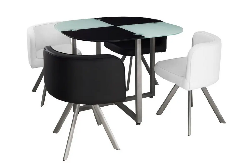 Table manger 4 chaises noir SPACE