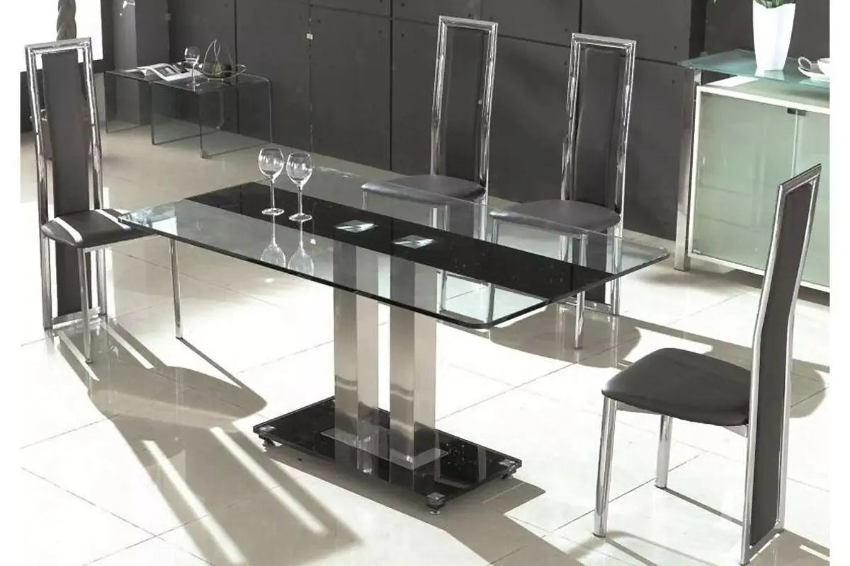 Table manger avec 4-6 chaises chromé TAM Swedzo-Meuble
