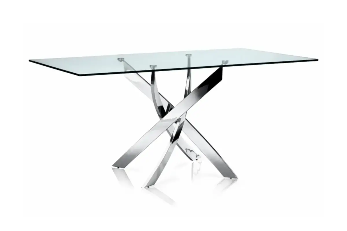 Table repas et chaises blanches DESIGN Swedzo-Meuble