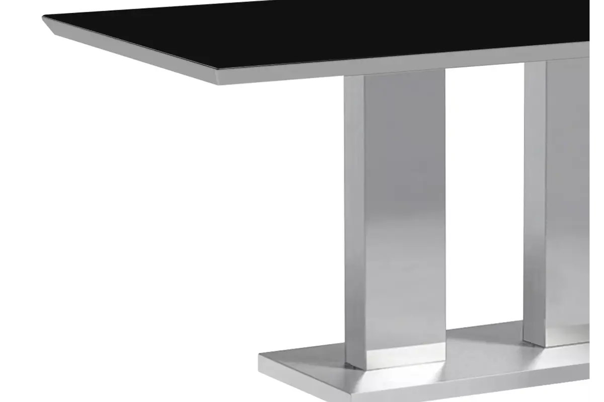 Table manger chromé verre trempé IZA