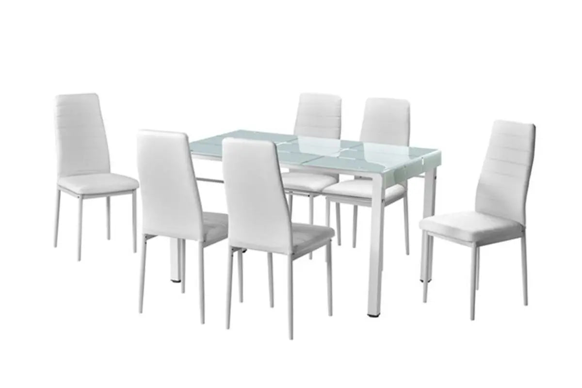Table repas et chaises blanches TAO Swedzo-Meuble