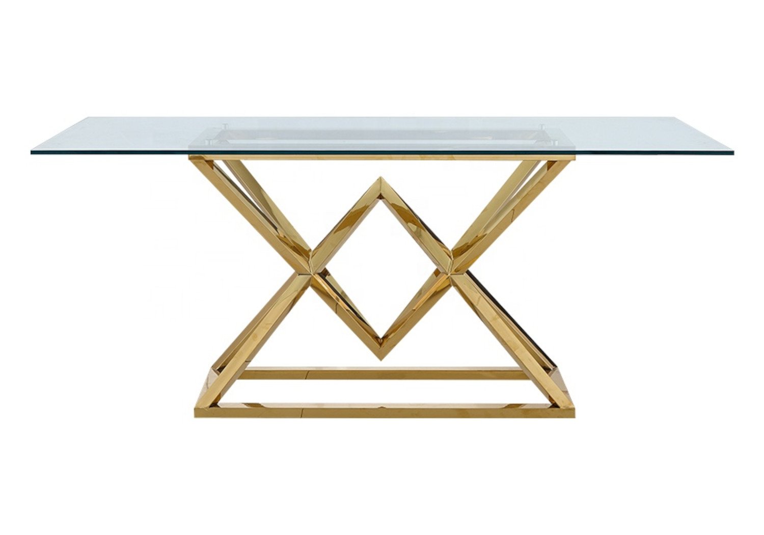 Table é manger et chaises dorée noire LUXOR