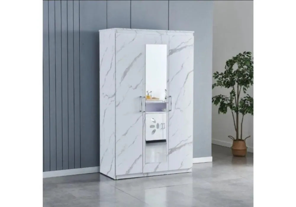 Armoire 3 Portes DANY Effet Marbre