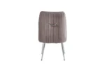 4 Chaises Luxury Velours Pieds Chrome - Image 2