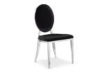 4 Chaises Medaillon Velours - Image 2