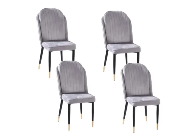 4 Chaises Velours