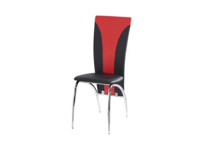 4 chaises bicolores rouge et noir