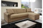 Canapé angle lit rapido beige ARIANE
