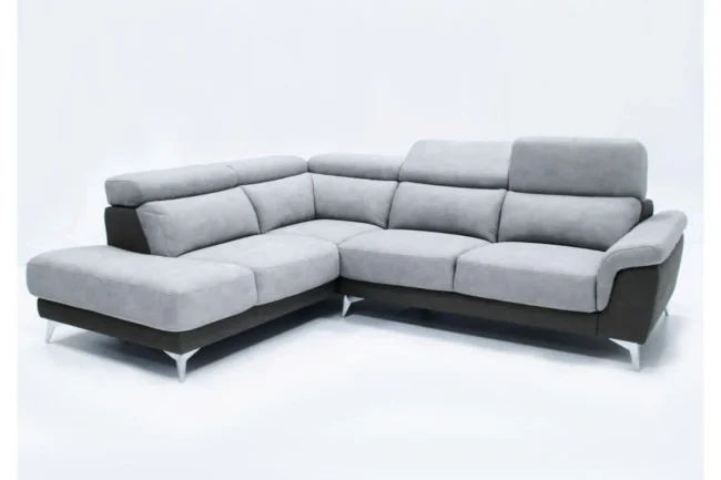 Canapé angle modulable relax gris FELIA