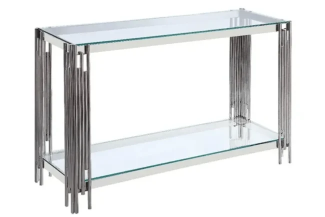 Console Flute en Pieds Chrome