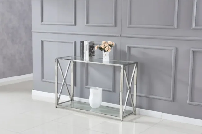 Console Kensy Pieds Chrome 120x40x78 CM