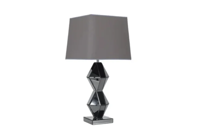 Lampe Brisee Abat Jour Argent 38x38x84 CM