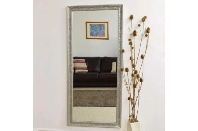 Le Miroir é robe argenté de style shabby chic de 120 x 80 cm