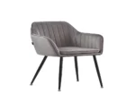 Lot De 2 Chaises Kanvas Pieds Metal Velours - Image 2