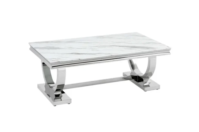 Table Basse Omega Pieds Chrome 120×70 CM