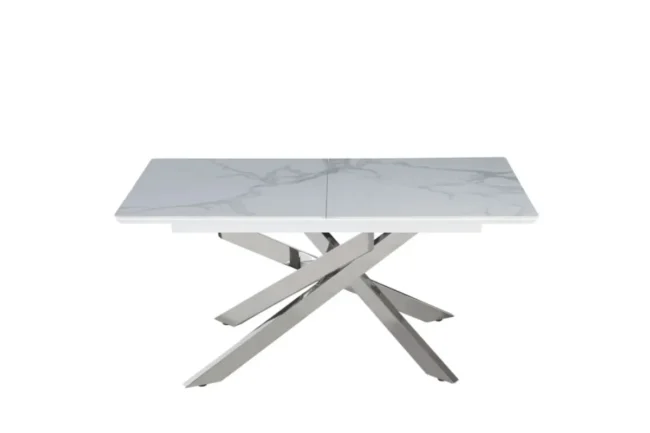 Table Extensible Agathe Pieds Chrome 160x200