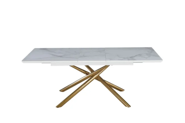 Table Extensible Zephir Pieds Gold 160x200