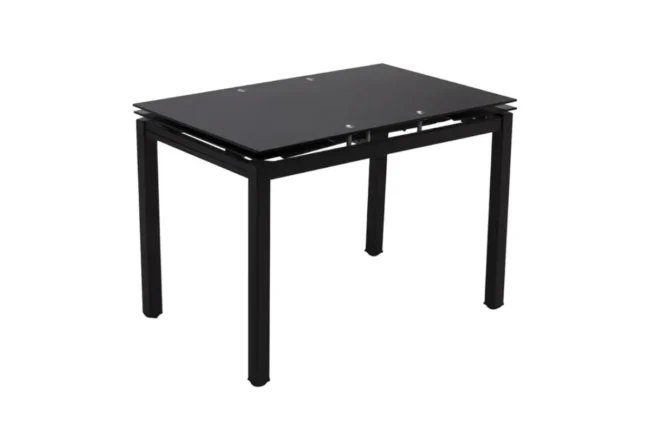 Table Extensible bora noir pied noir 110x170x70x75 CM