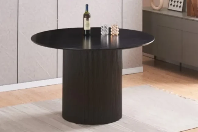 Table a Manager Baieta Pied Noir Plateau Noir 120×75 CM