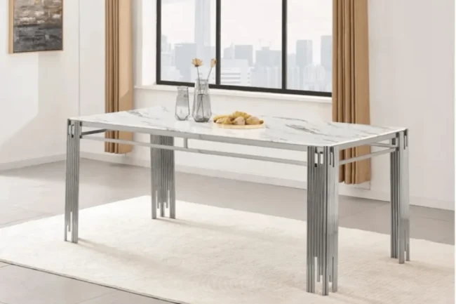 Table a Manager Flute Pieds Chrome