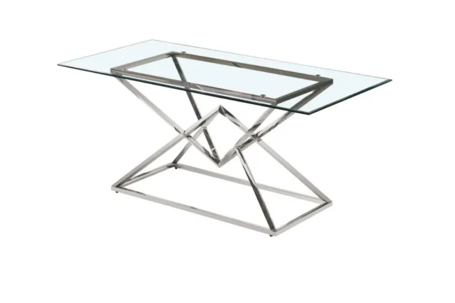 Table a Manger Pyra Argent 1m50