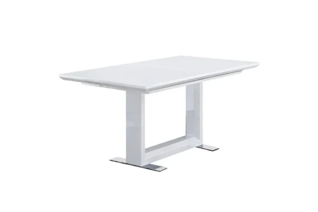 Table a Rallonge laque blanc