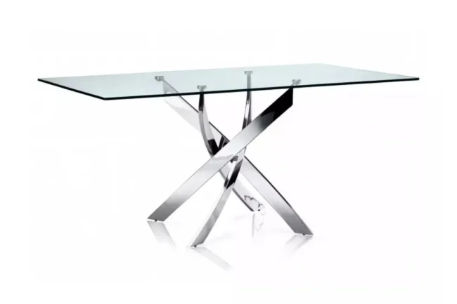 Table repas 6 chaises blanches DESIGN