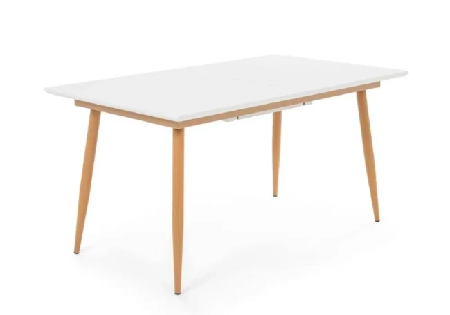 Table scandinave extensible blanche 8-10 personnes ASTRID