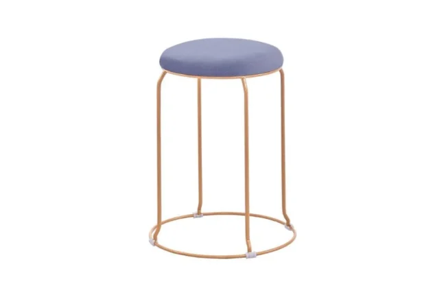 Tabouret velours dore