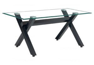 Table ? manger en verre pied noir CROSS