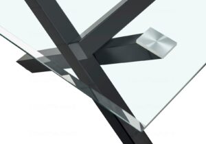 Table ? manger en verre pied noir CROSS - Image 5