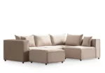 Canapé Elégance Velours Modulable 4+1 Pouf - Image 6