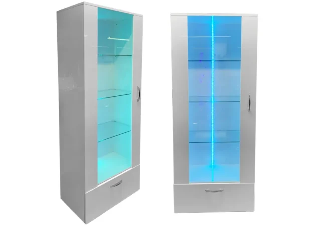 Vitrine LED Bois Laquée REF