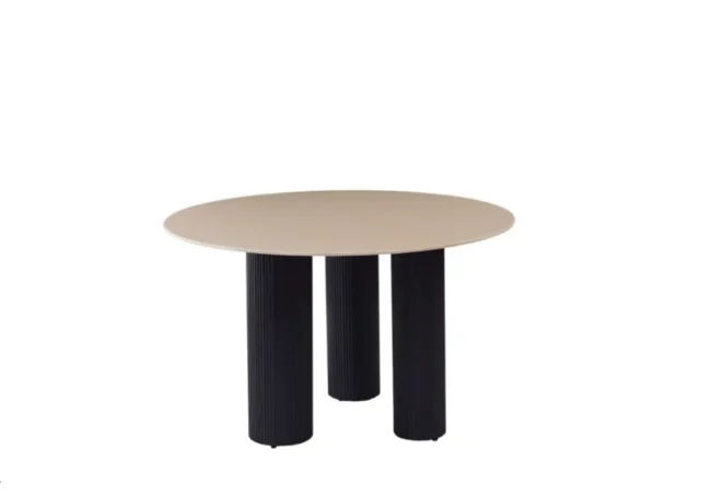 TABLE REPAS ANAÏS PIEDS NOIR PLATEAU 120cm