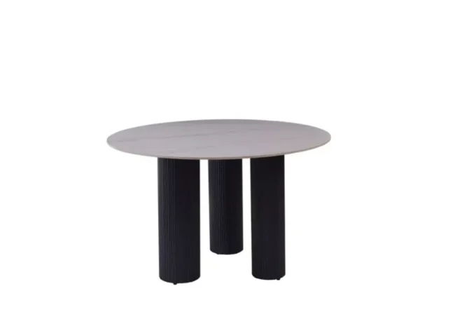 TABLE REPAS ANAÏS PIEDS NOIR PLATEAU 120cm