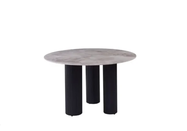 TABLE REPAS ANAÏS PIEDS NOIR PLATEAU 120cm